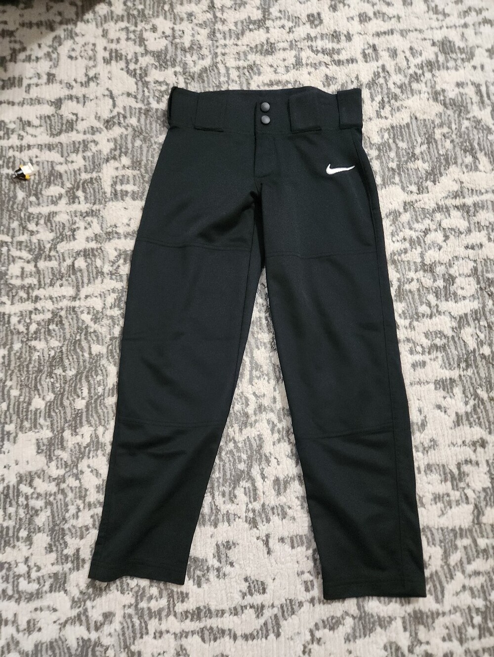 Nike Black Kids SOFTBALL PANTS with White Swoosh Size S BOYS